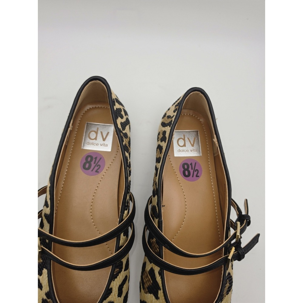 DV Dolce Vita Mulaney Leopard Print Mary Jane Flats Size 8.5